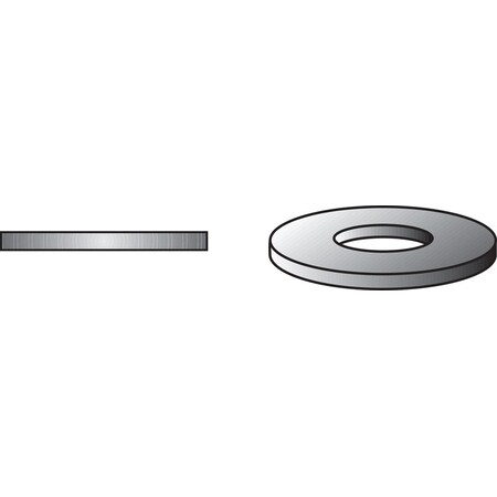 Hillman Flat Washer, Fits Bolt Size 3/8 in Steel, Galvanized Finish 7811072